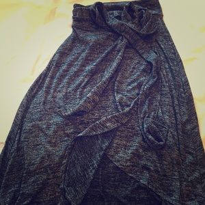 GAP XS jersey wrap skirt in heather grey